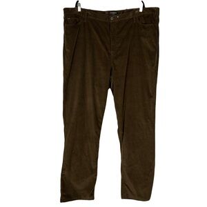 New BANANA REPUBLIC Traveler Pants Men’s 44x34 Brown Corduroy Mid-Rise Slim-Leg